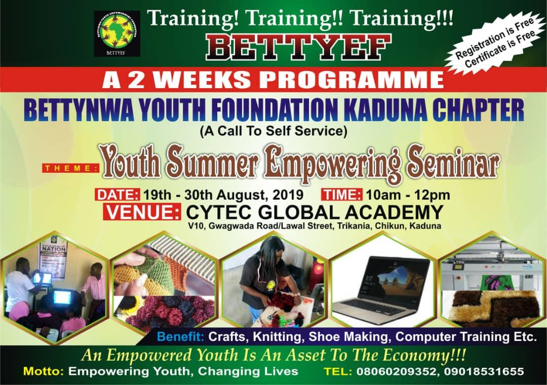 bettynwa summer training handbill