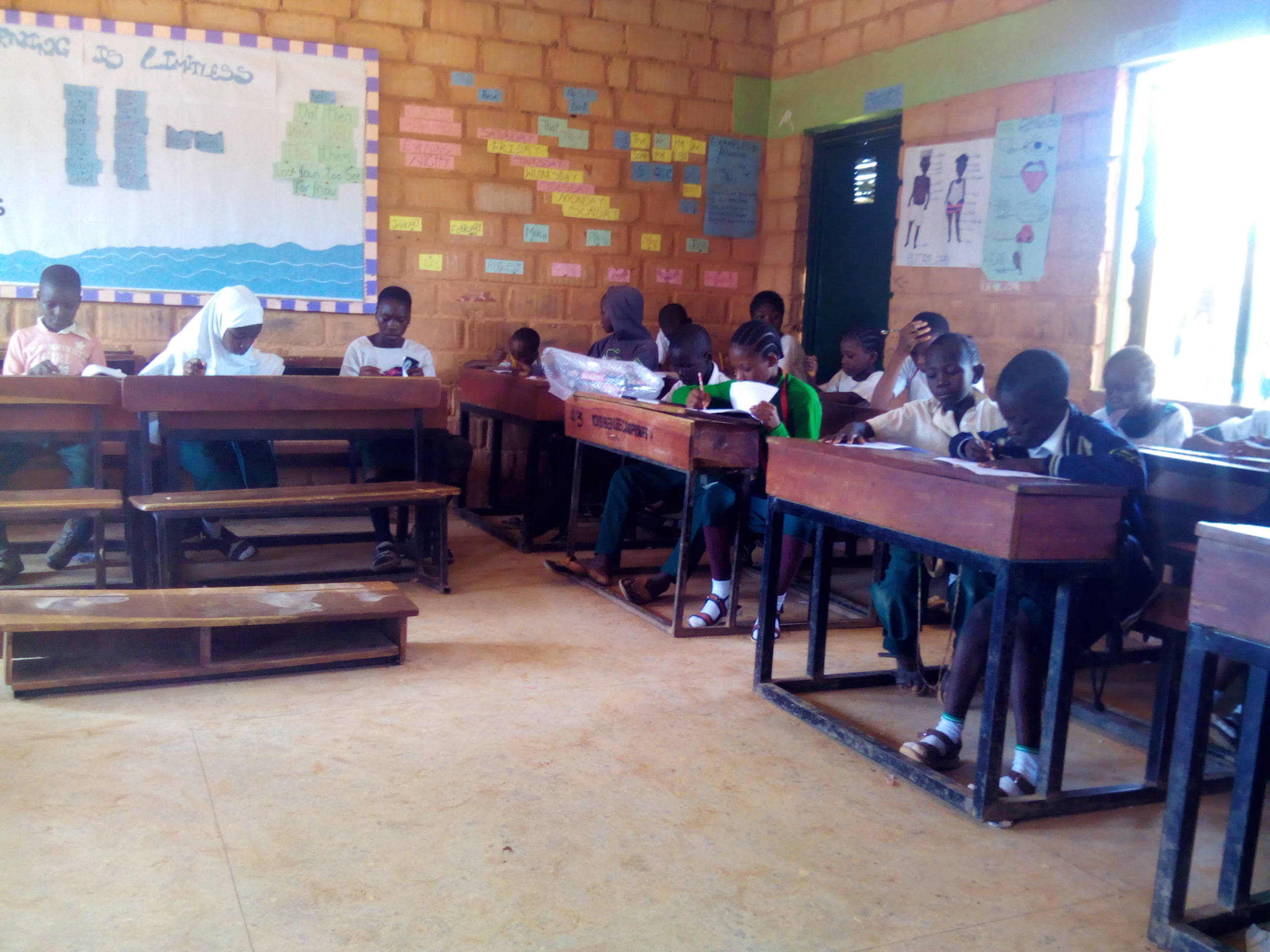 a cross section of gamify participant writing baseline test