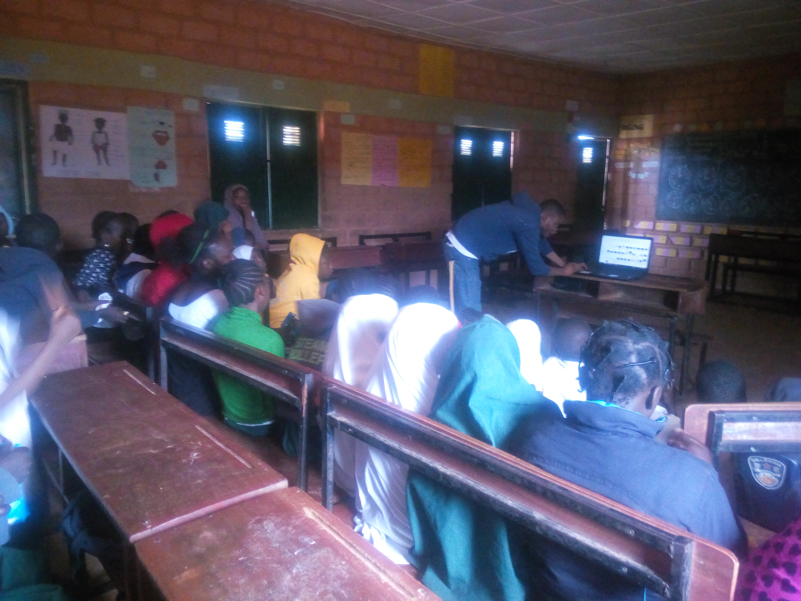 pupils watching movies