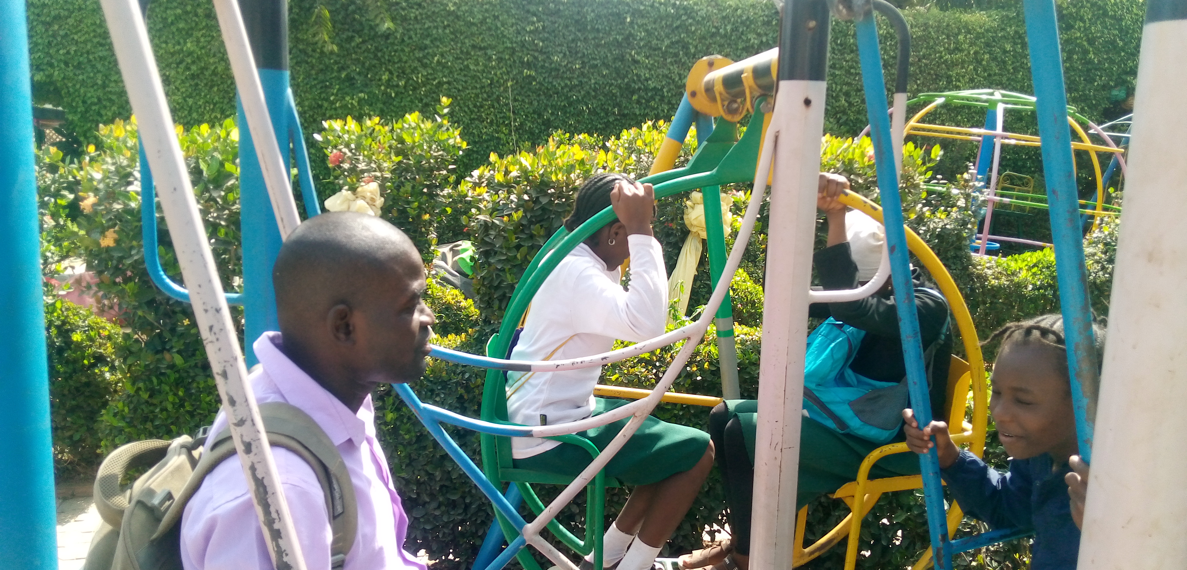 pupils and teachers playing