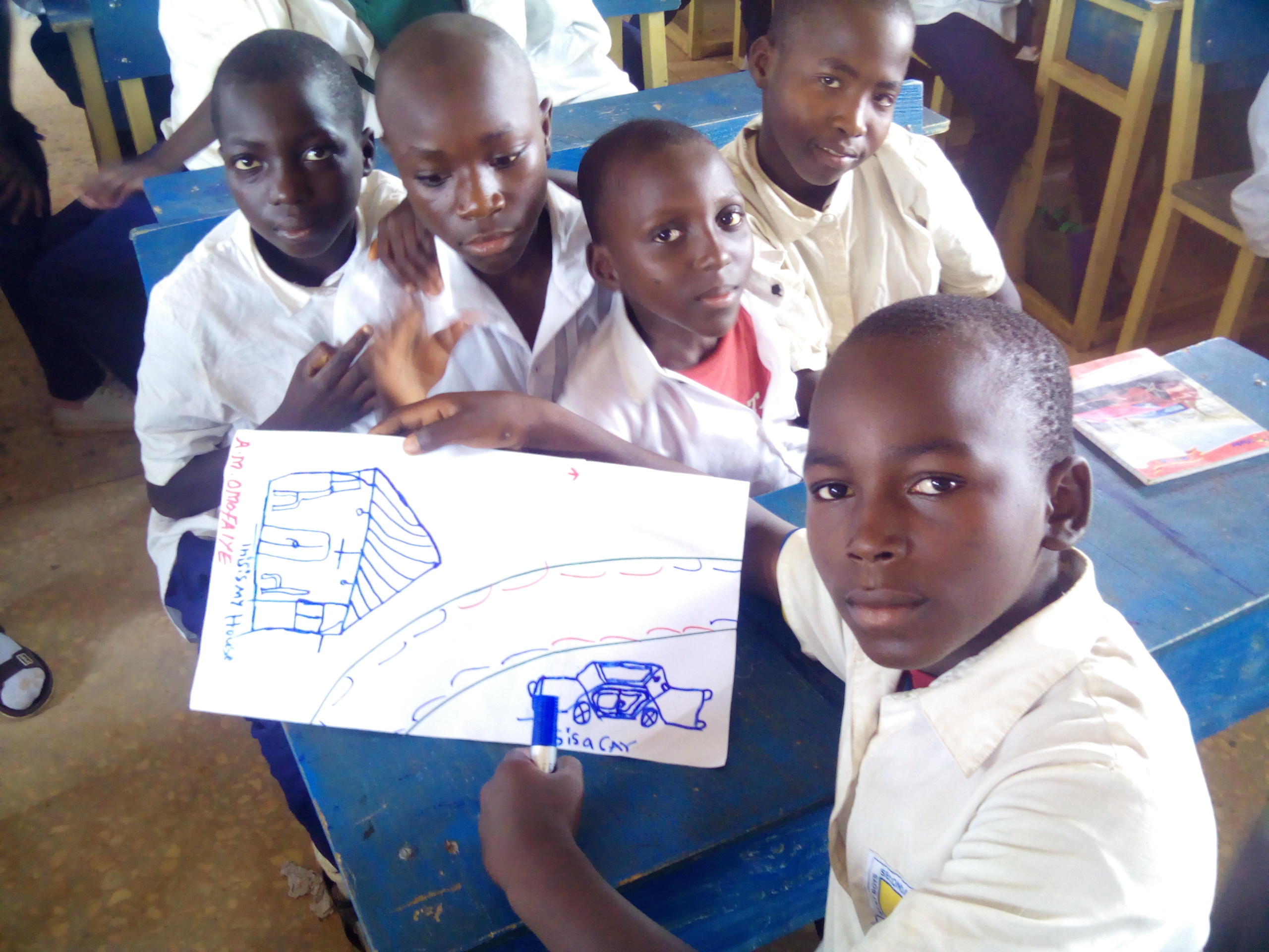 junior students showcasing their country diagram